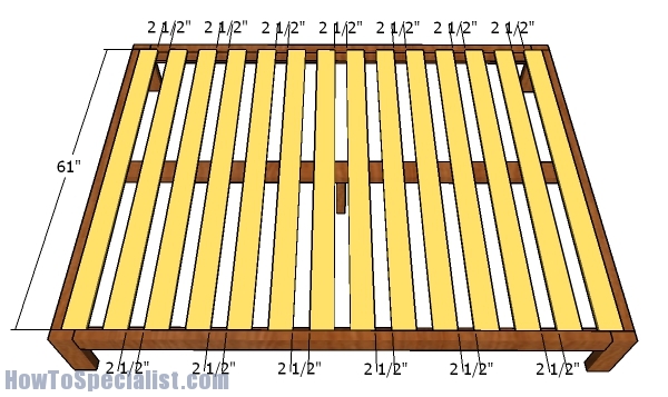 Fitting the top slats