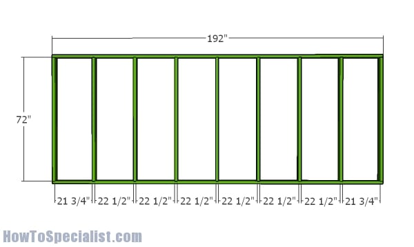 Side wall frame - 12x16 greenhouse plans