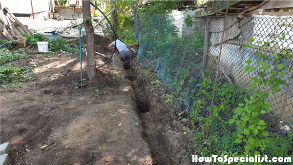 Trench-for-wall-foundation