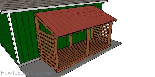 Attached Woodshed for 5 cords Plans