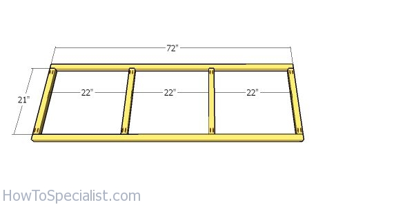 Building the frames for the window catio