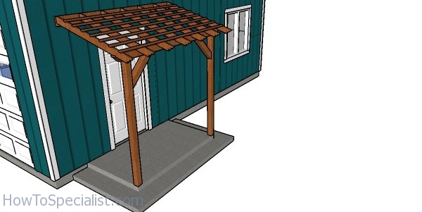 Entrance pergola plans