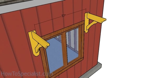 Fitting the braces - pergola for window