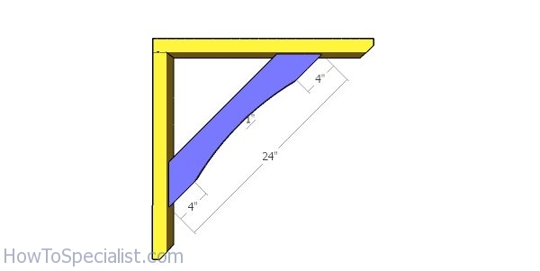 Fitting the diagonal brace - window catio