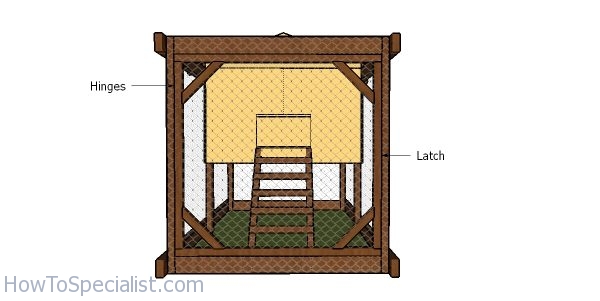 Fitting the door - chicken tractor