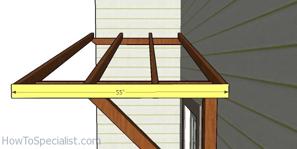 Fitting the end trim for the front porch cover