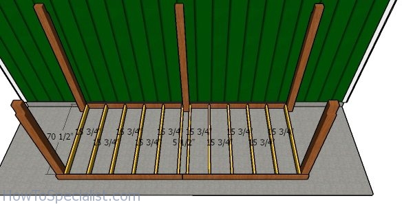 Fitting the joists - 6x16 firewood shed plans