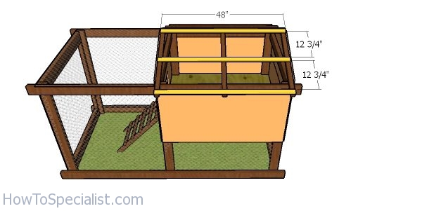 Fitting the purlins - chicken tractor