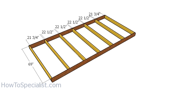Floor frame - 6x12 Firewood Shed