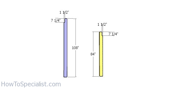 Posts for the firewood shed