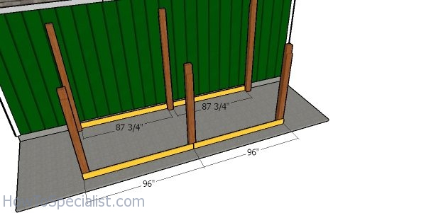 Rim joists - 6x16 firewood shed