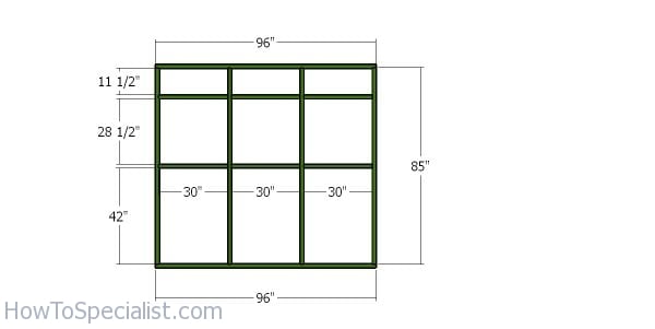 Side wall frame for 6x8 catio