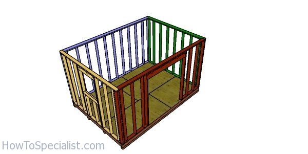 Assembling the shed frame - 10x14 shed