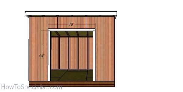 Fitting the door jambs - 10x12 shed plans
