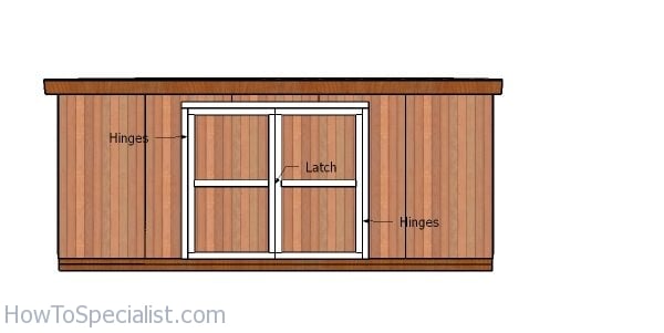 Fitting the double doors