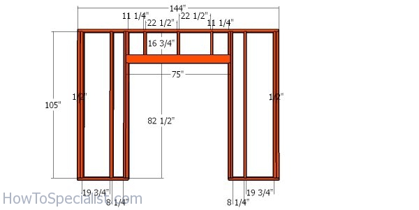 Front wall frame - 10x12 lean to shed