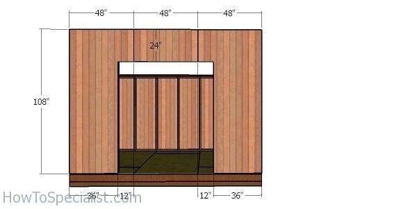 Front wall panels - 10x12 shed