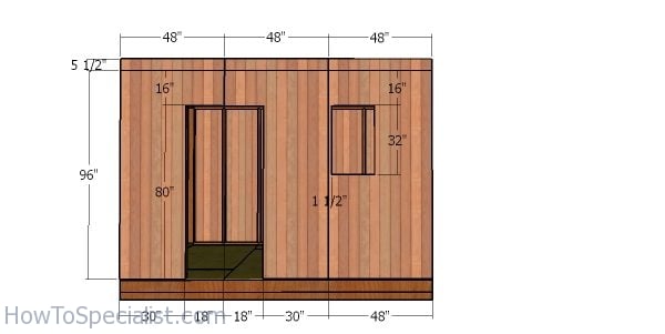 Front wall siding sheets - 10x12 shed