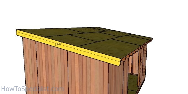 Side roof trims - 10x20 storage shed