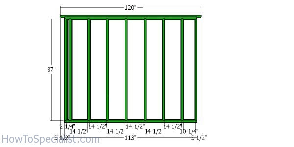 Side wall frame - 10x14 shed