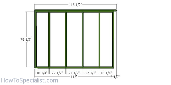 Side wall frames - 10x12 lean to shed