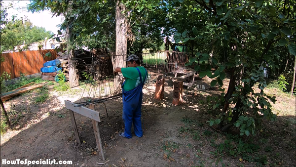 Assembling-the-beams-for-the-garage-foundation