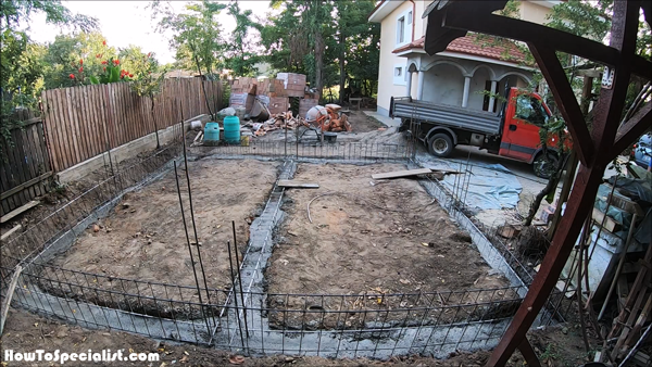 Filling-the-foundation-trenches-with-concrete