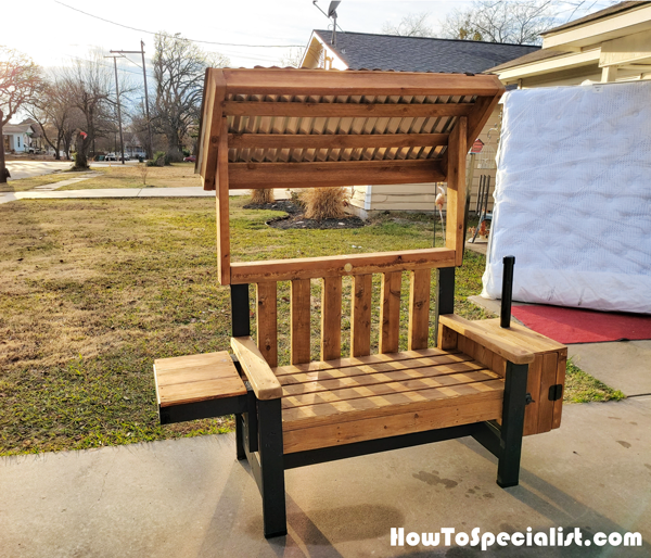 Garden-Bench-with-Side-Table---DIY-Project