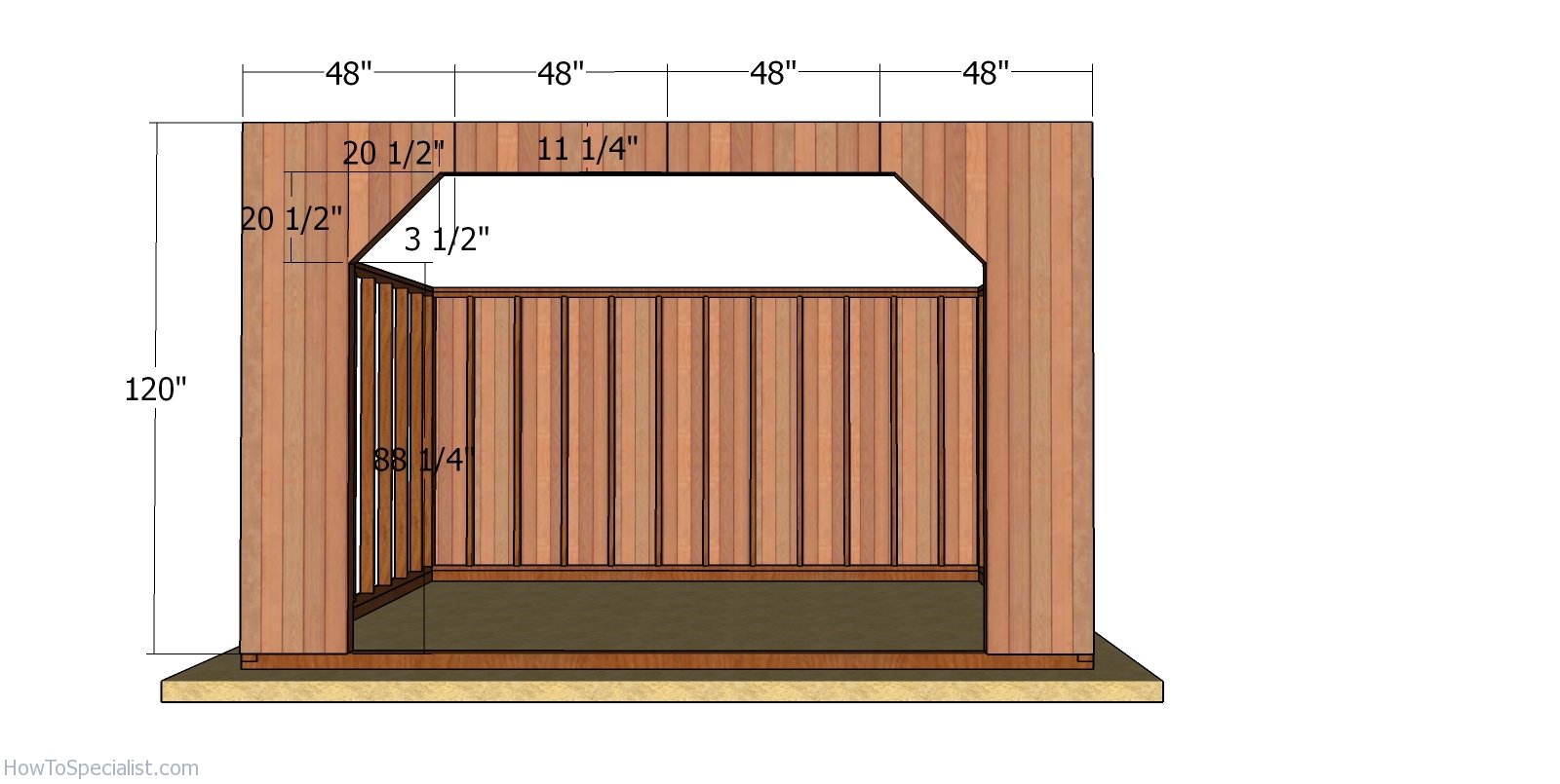 12x16 Run In Shed Roof Plans HowToSpecialist How To Build Step By