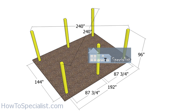 Laying Out The Posts For The Pavilion HowToSpecialist How To Build