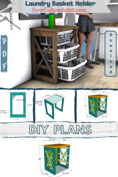 DIY Laundry Basket Holder Free DIY Plans