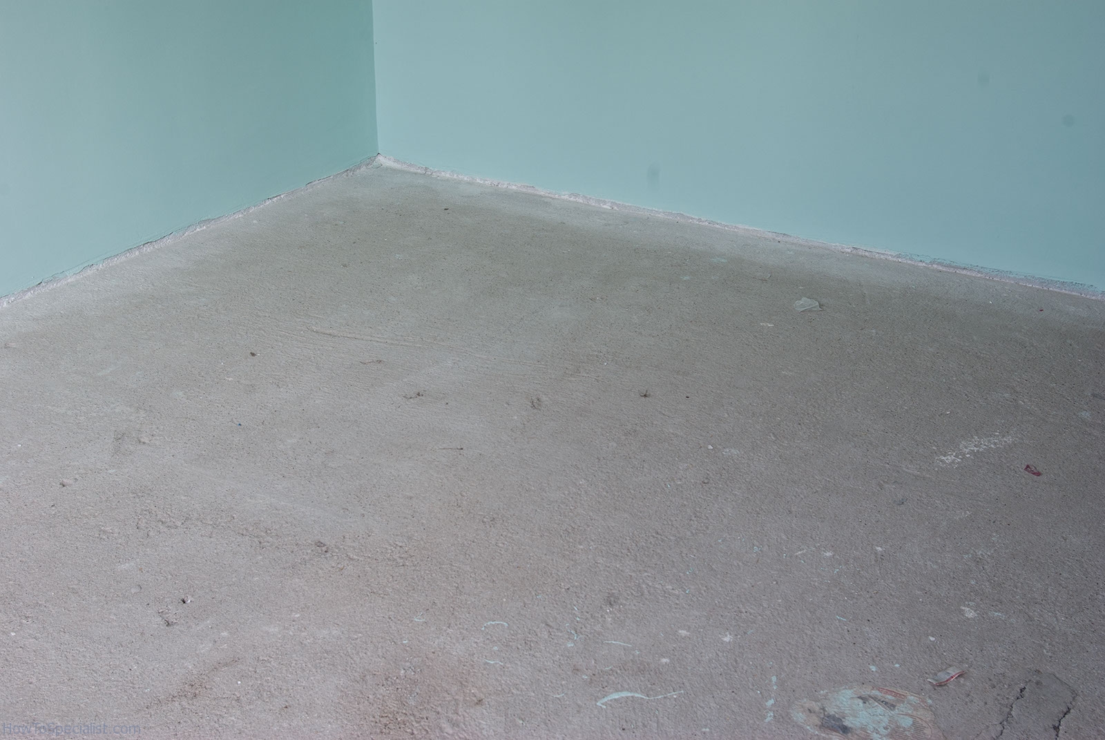 Room before installing laminate flooring