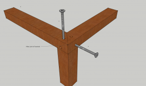 Miter joint handrail