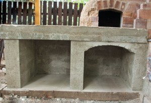 outdoor brick kitchen