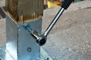 concrete fence attach screws howtospecialist anchors wrench installing attaching vidalondon fencing fences