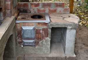 outdoor wood fired stove, brick stove cooking stove