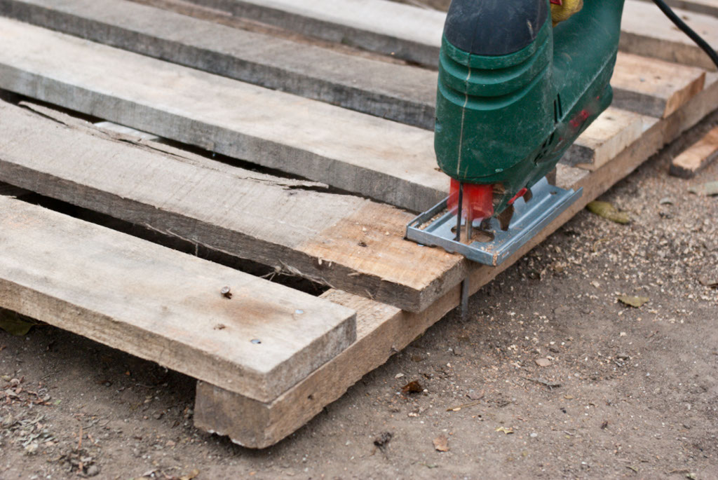 Cutting wood boards