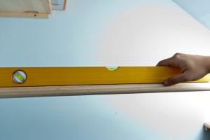 Installing the closet rod