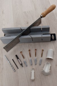 Tools for installing plastic baseboard