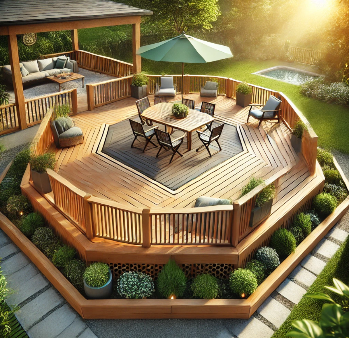 DIY octagonal deck - free plans