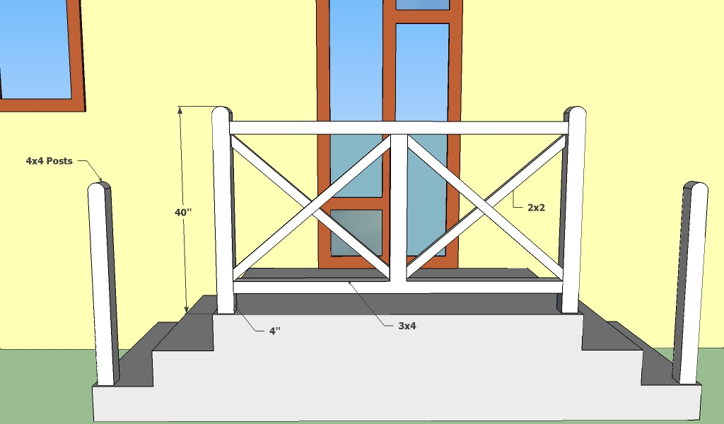 Concrete deck railings