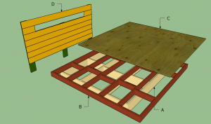 King size platform bed frame