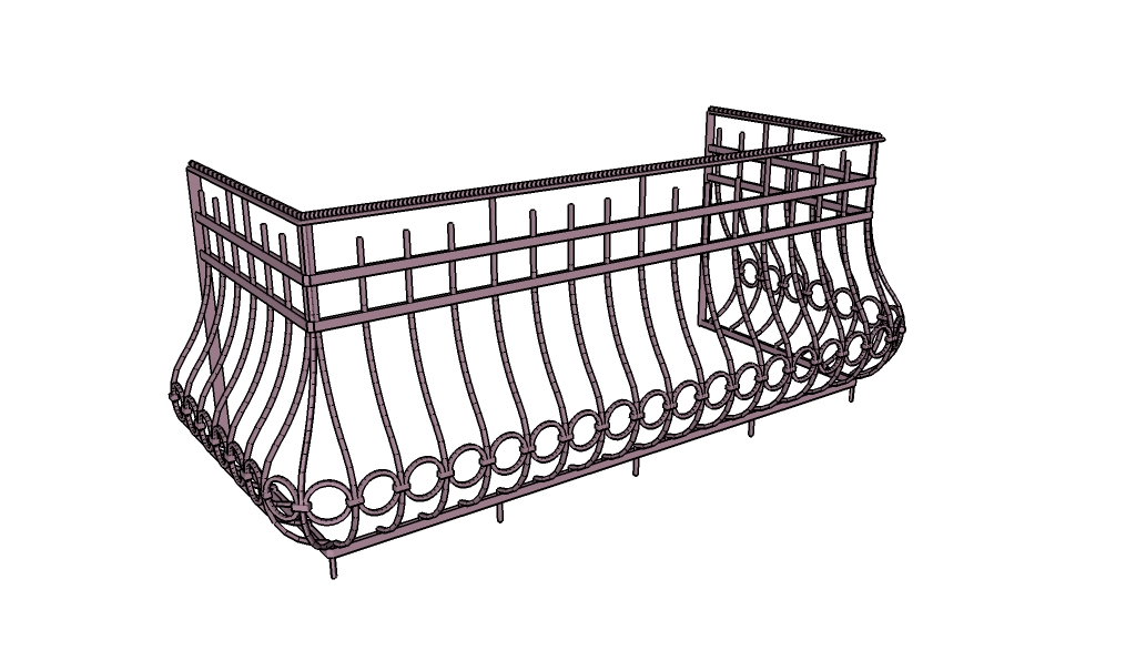 Wrought iron balcony