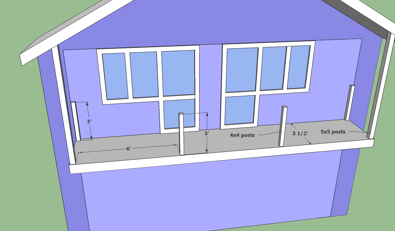 Installing balcony posts