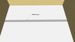 Metal track wall