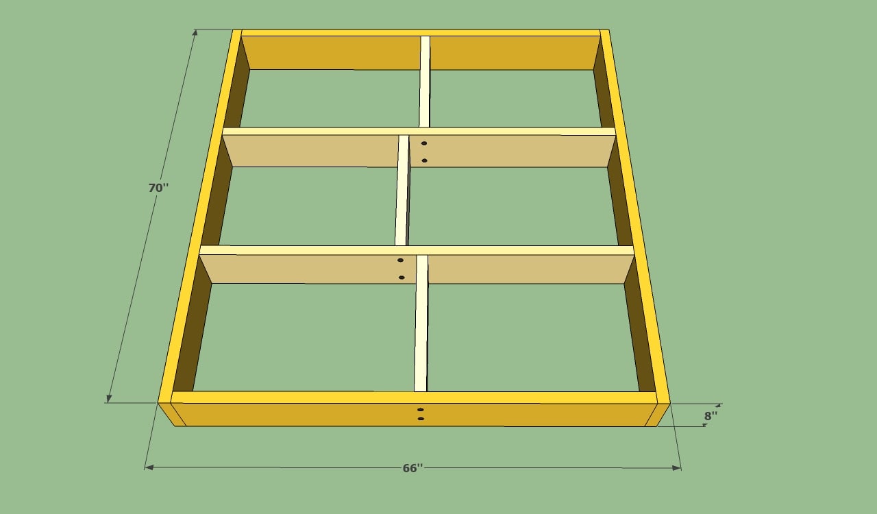 Platform Bed Frame | HowToSpecialist - How To Build, Step By Step DIY Plans