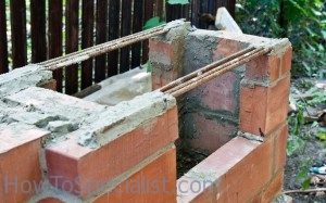 Brick chimney for pizza oven