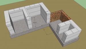 Outdoor kitchen base