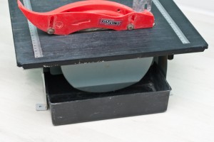 Wet saw water tray