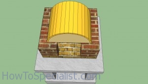 Wood fired pizza oven top arch template